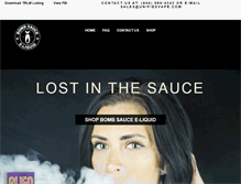 Tablet Screenshot of bombsauceeliquid.com